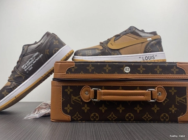 Cheap Husky Air Jordan AJ1 OW 1 x LOW Off-Louis 0825